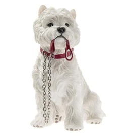 Anniversary LP08281 Lesser & Pavey Walkies Westie Sitting Dog, Resin Figurine, White, 15cm x 10cm x 18cm, Multicolord