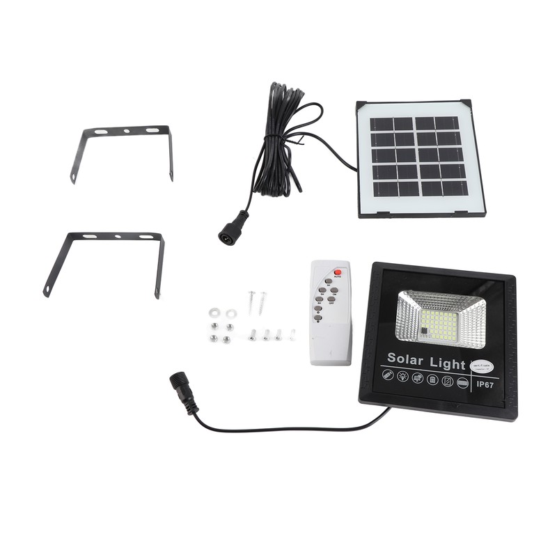 25W 44LEDs Solar Floodlight Remote Control Timing Outdoor Security Light