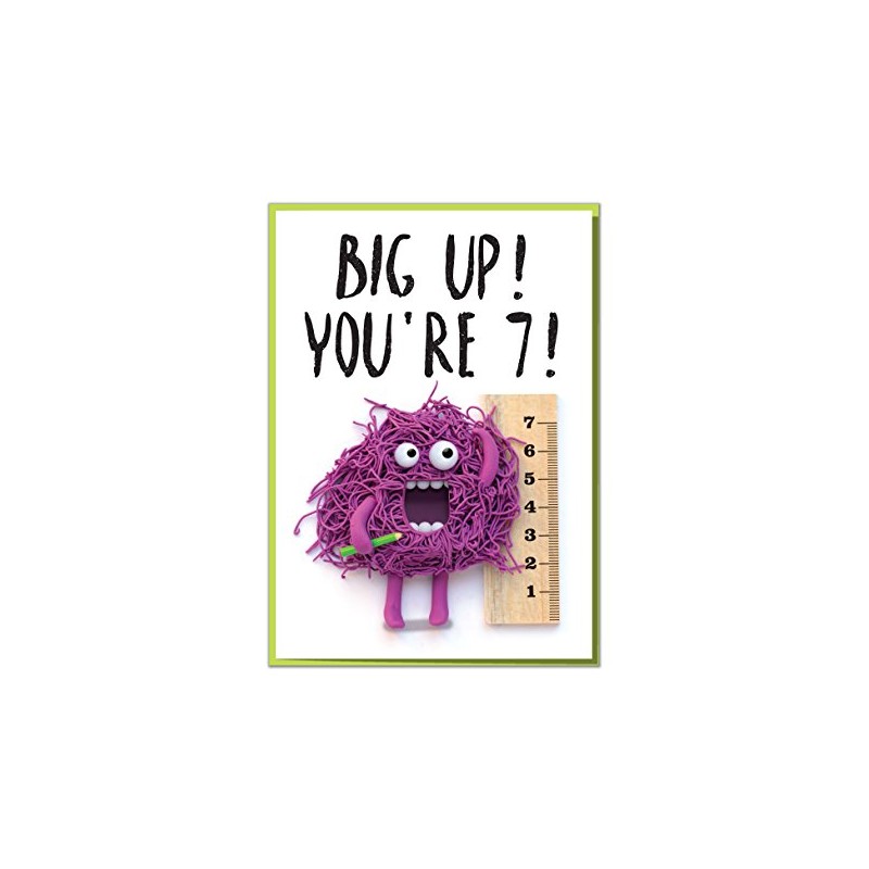"Big Up! You're 7!" Fun 7th Birthday Card