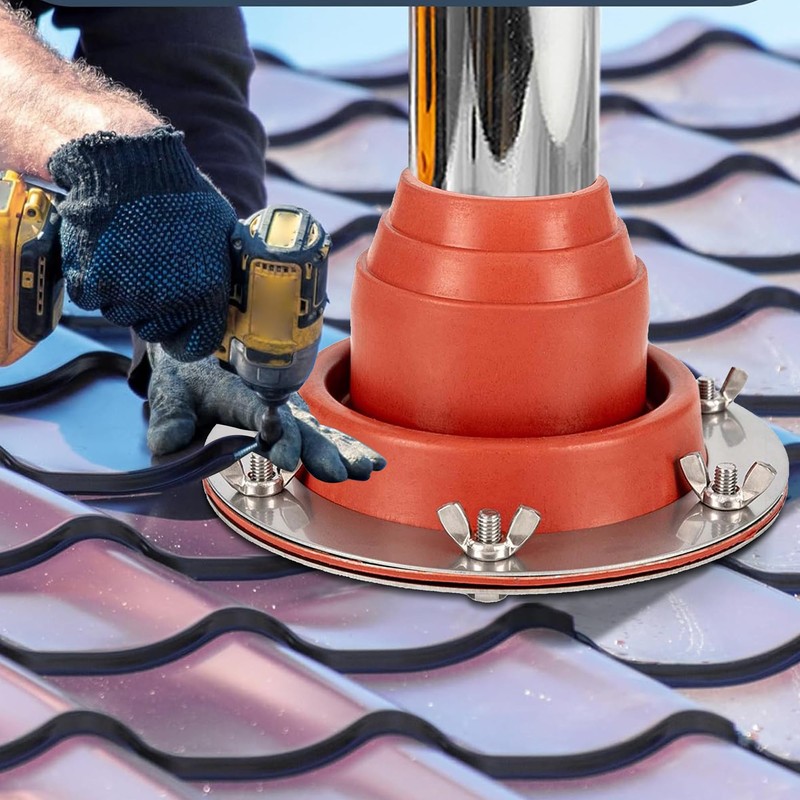 Tent Stove Jack Kit: Flexible Silicone Pipe Boot, High Temp