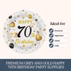 HFBOBP 50PCS Plates and Napkins Set (70th, 7Inch)