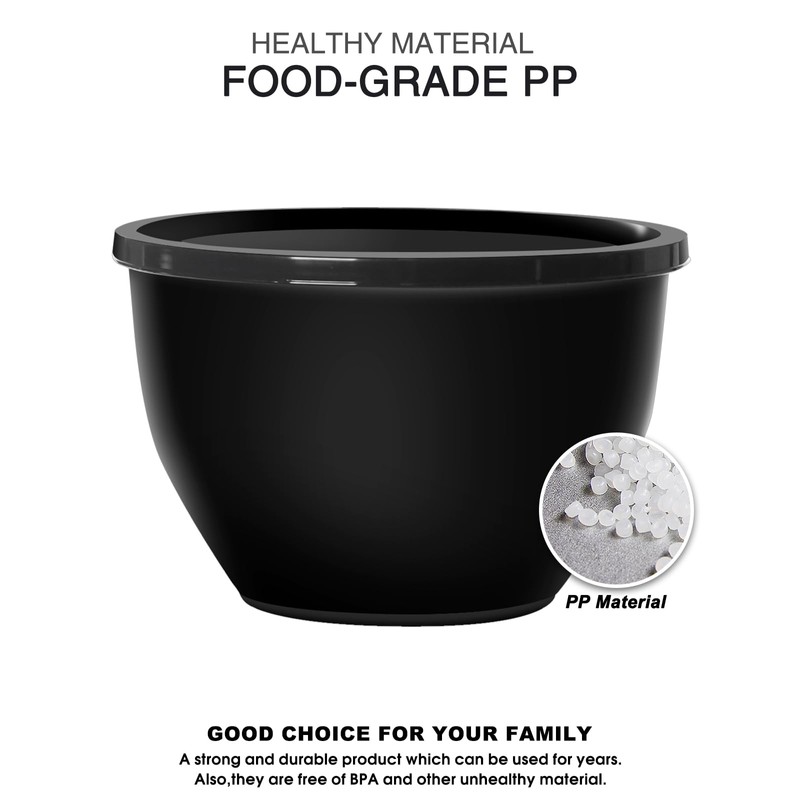 Greentainer Plastic Mixing Bowls with Lids Set for Kitchen, Nesting