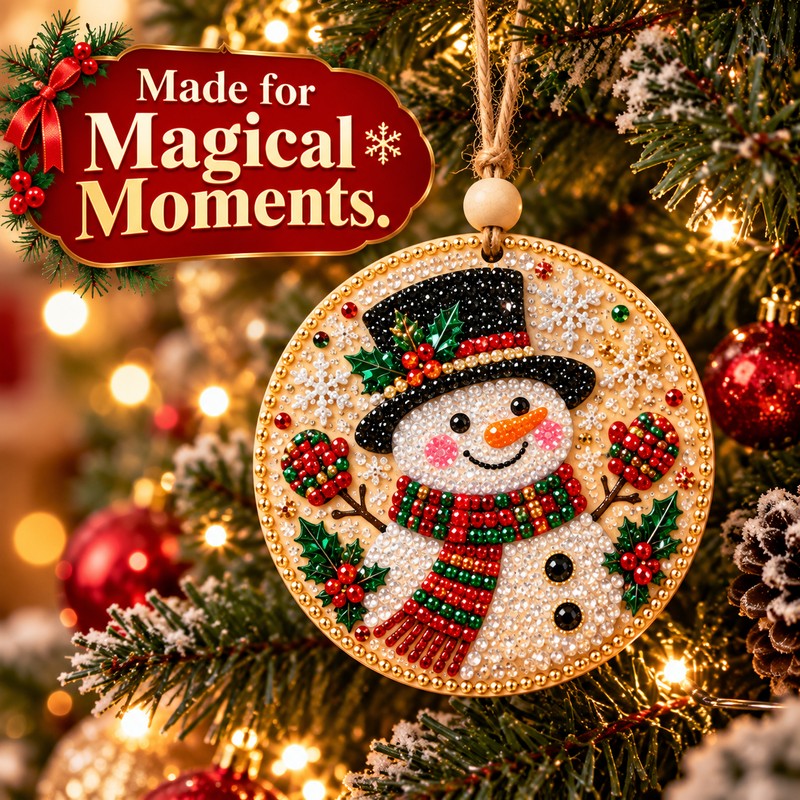 DIY Christmas Diamond Painting Ornament Kit for Holiday Decorating –