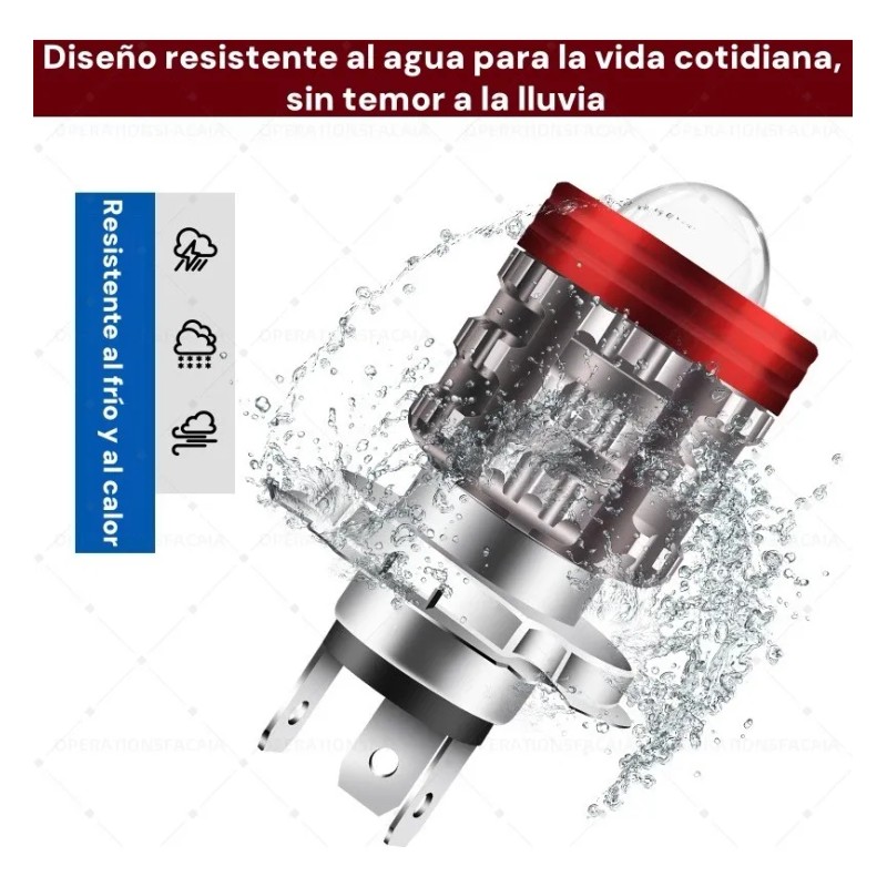 Faros Led Para Moto Ba20d H4 Luces De Parpadeo Intenso