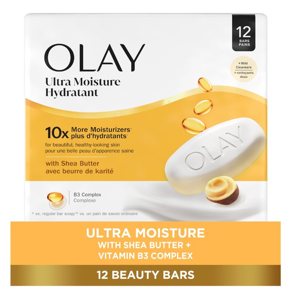 Olay Beauty Bar, Ultra Moisture,10x More Moisturizers, Nourishing Conditioners, Smooth