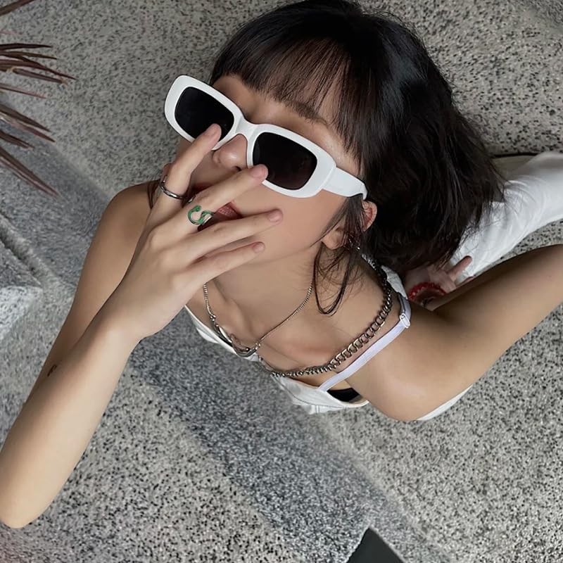 88flix Sunglasses, Korean UV Protection, Square Frame, Vintage Fashion Glass,