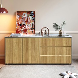 Stickyart 36"x160" Textured Natural Wood Contact Paper for Cabinets and Drawers Vintage Wood Wallpaper Peel and Stick Wallpaper Wood Grain Contact Paper for Countertops Table Removable Self Adhesive