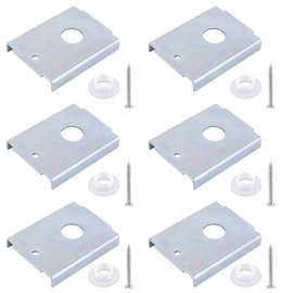 6pcs N7192 Bi-Fold Door Repair Bracket, Top or Bottom Mount Bifold Door Repair Kit for 1-3/8in Wood Doors Hardware Parts Fit for 7/16in Pivot