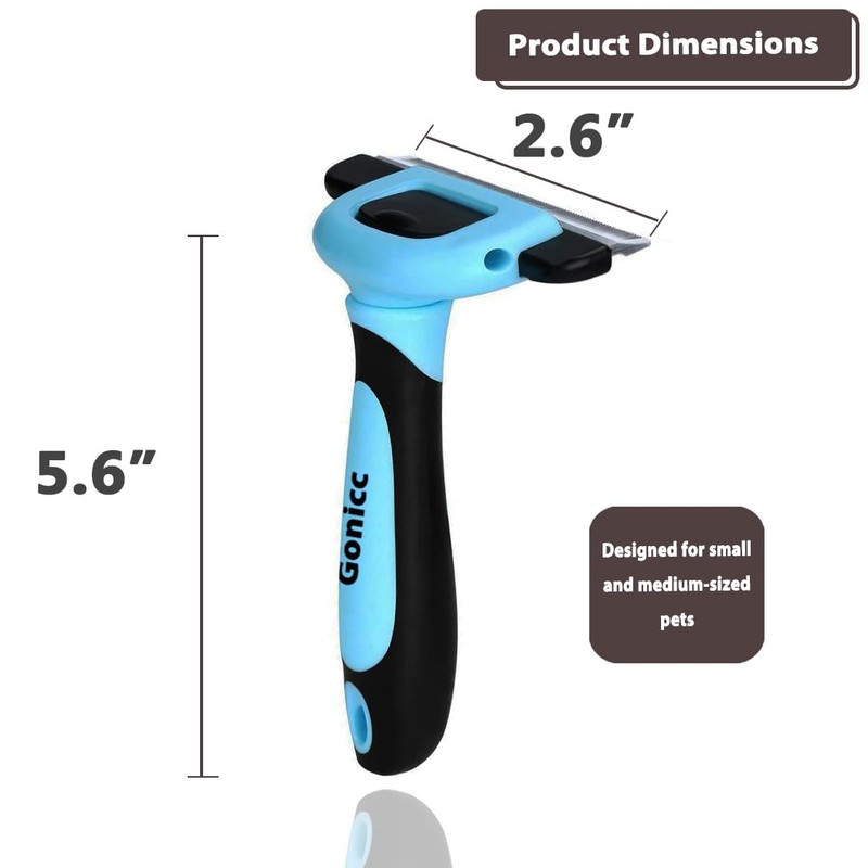 Gonicc Professional Dog and Cat Brush tool for Shedding Hair