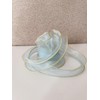 Autupy 1-1/2 Inch Wide Blue Wired Chiffon Ribbon with Golden