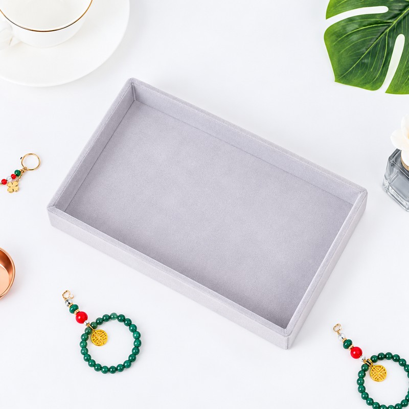Velvet Jewelry Organizer Tray for Jewelry Storage – 6 Grid,