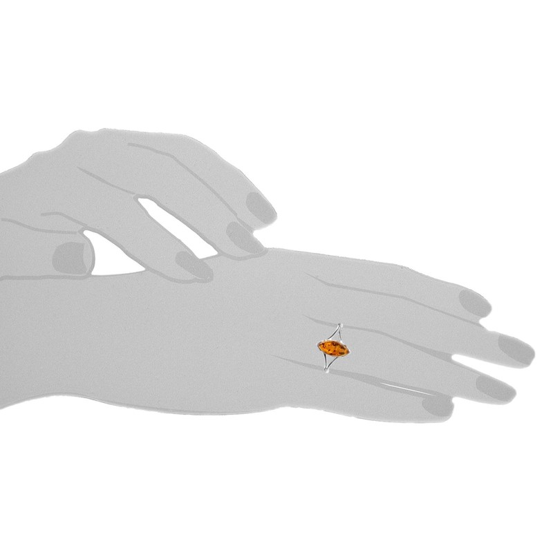 Baltic Sea-Schmuck Ring - Amalia - Silver 925/000 - Amber,