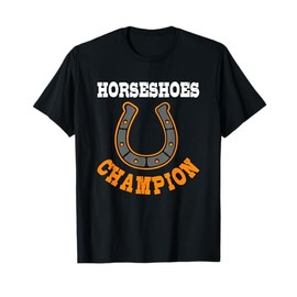 Horseshoes Champion Pitching Horse Lover Ferrier T-Shirt