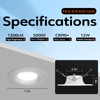POWERASIA 5/6 Inch 5CCT Dimmable LED Recessed Lights, Downlight Night