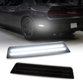 AUTOONE Upgraded White Rear LED Side Marker Lights Compatible With 2008-2014 Dodge Challenger & 2011-2014 Charger, Fender Side Markers, Smoked Lens Driver & Passenger Side, Parking Lamps, 2PCS