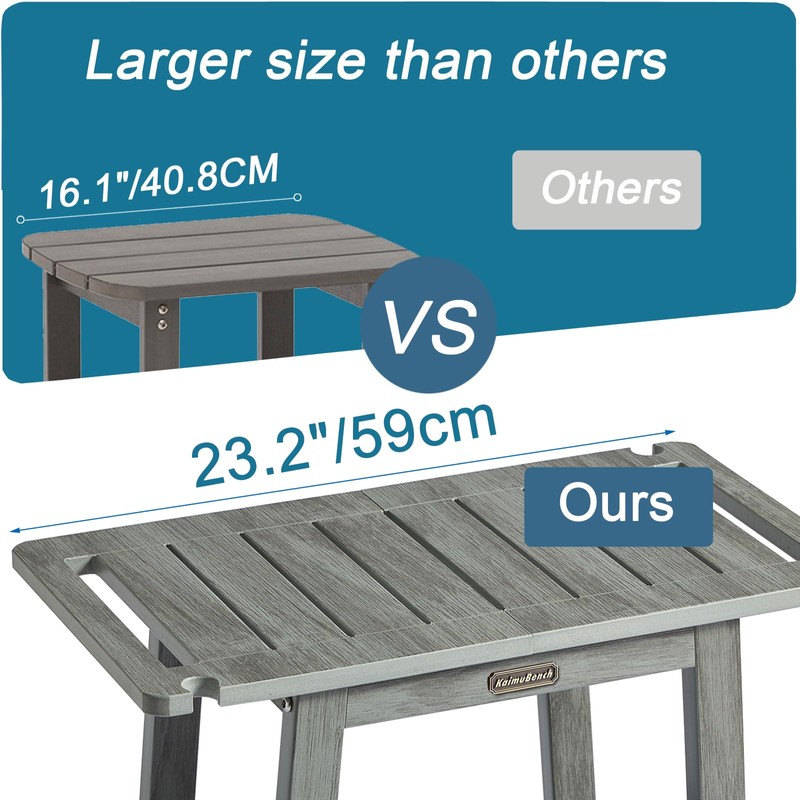 Shower Bench Seat for Inside Shower Waterproof, Heavy Duty HDPS