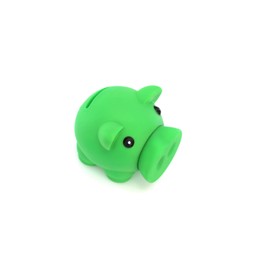 Soft Rubber Body Piggy Bank with Vibrant Colors, Novelty Money Box for Kids with Lid, Lightweight and Durable (Green)