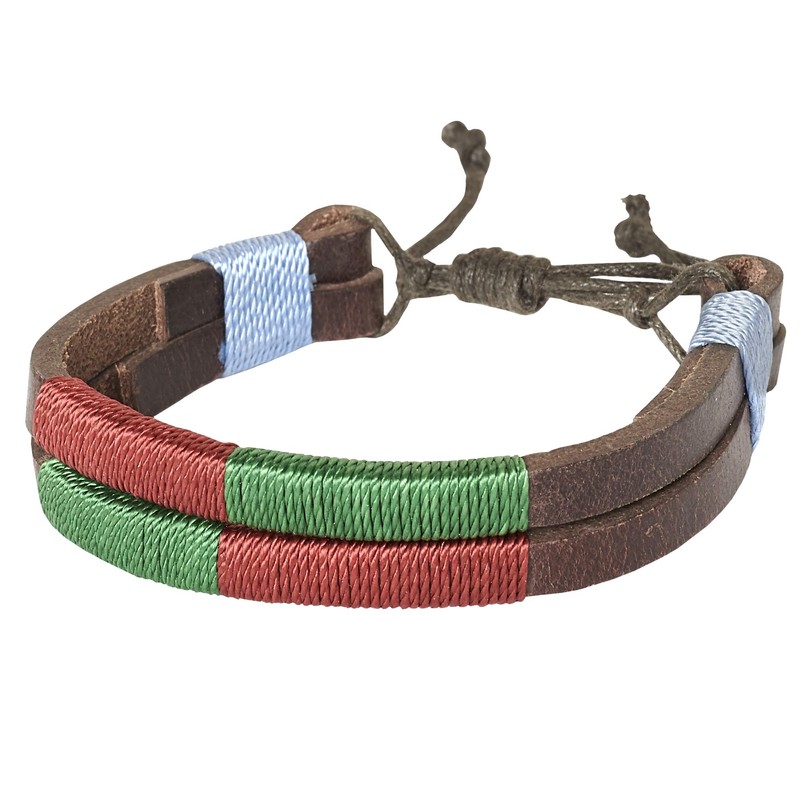 PELPE Argentine Leather Belt with Matching Cord and Leather Wristband
