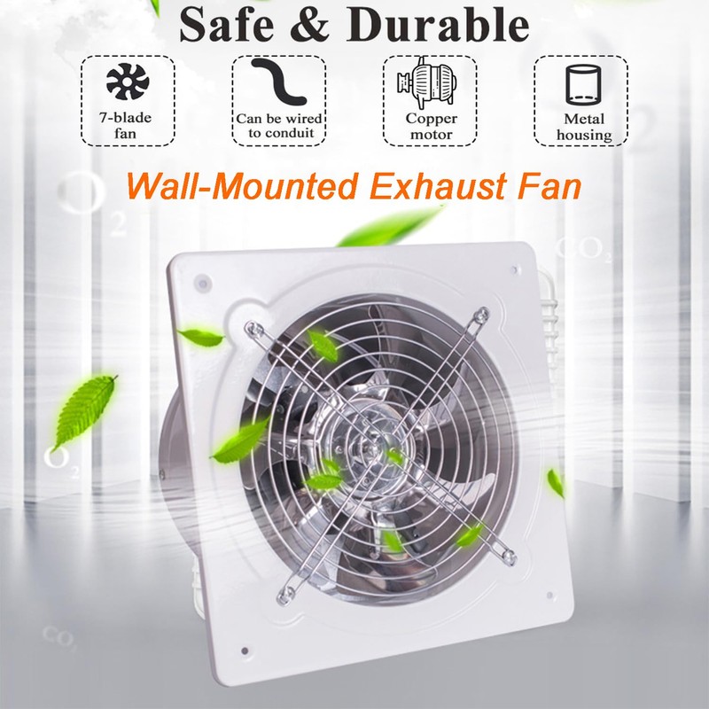 ACEDUROBLA 6'' Wall Mounted Exhaust Fan, 460CFM Metal Iron Ventilation
