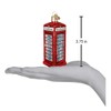 Old World Christmas English Phone Booth Glass Blown Ornament
