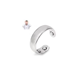 TACBSP Auvulis Migraine Rings for Women Men Anti Snoring Ring Lymphatic Therapy Ring Adjustable Fatigue Relief Rings Anti Snoring Rings Migraine Relief Jewelry (Silver)