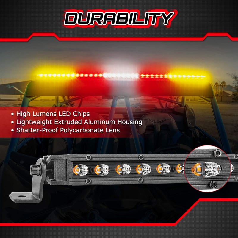 OFFROADTOWN 37 Inch Slim LED Chase Bar Rear LED Strobe