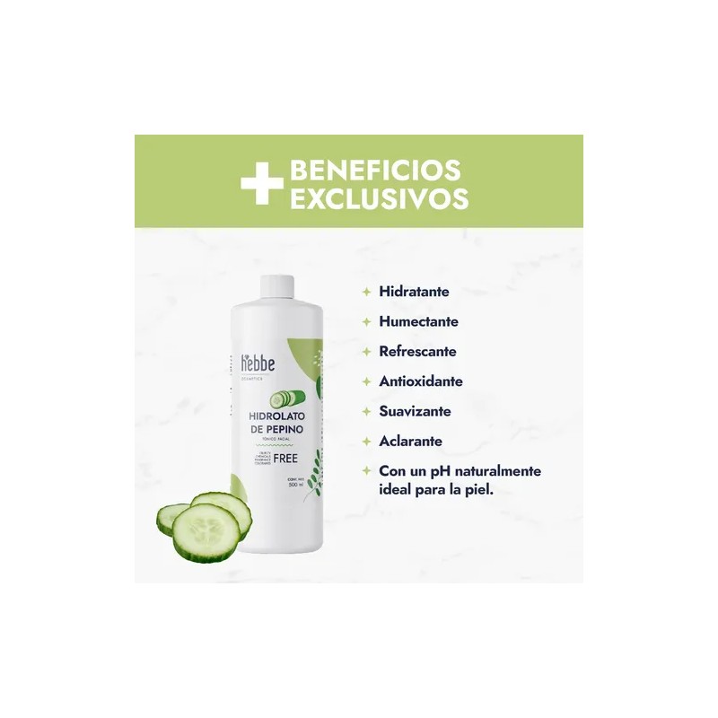 Tonico Facial Hidrolato De Pepino Refrescante 500 Ml