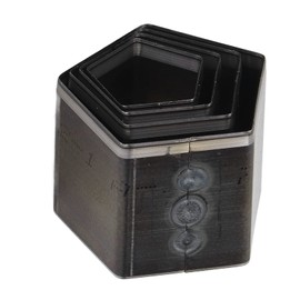 Walfront Leather Punch Mold, 4 Pcs Pentagon Alloy Steel One Hole Hollow Cutter Punch Tool with Storage Box for Cutting Leather Cardboard Clay