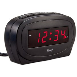 Equity by La Crosse 30228 LED Alarm Clock,Black