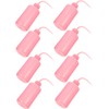 Botella Para Pestañas 8 Piezas 250ml Boquilla Curvada Antigoteo Rosa