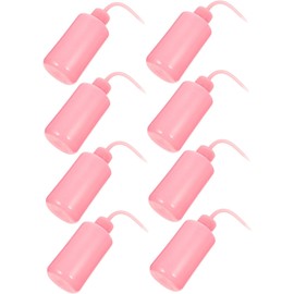 Botella Para Pestañas 8 Piezas 250ml Boquilla Curvada Antigoteo Rosa Herramienta De Limpieza Para Extensión De Pestañas Uso En Salón y Hogar