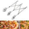 TopHomer 3 Wheel Stainless Steel Pizza Cutter Adjustable Expanded 3