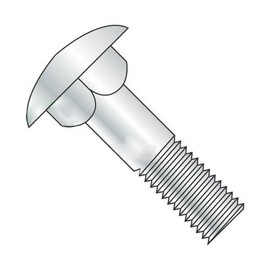 M8-1.25 X 40mm Carriage Bolts/Partially Threaded/Steel/Zinc (Quantity: 400)