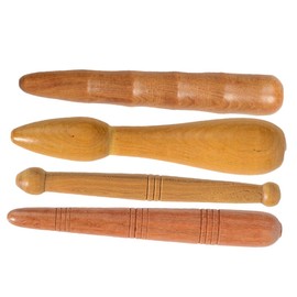 COLLBATH 4pcs Foot Massage Sticks Wooden Massage Bar Pressure Point Massager Acupuncture Tool for Home Travel Hotel