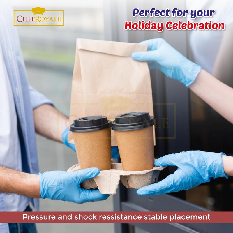 Chef Royale 2 cups holder tray for Tea - Hot