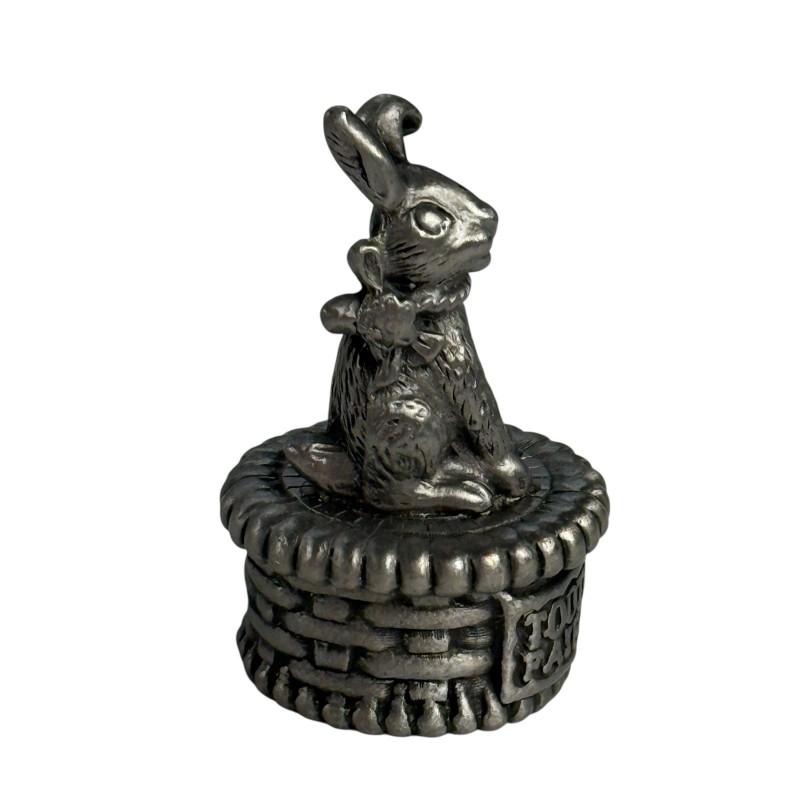 Torino Pewter Tooth Fairy Keepsake Box Rabbit 2" Tall Trinket