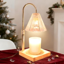 PETRISTRIKE LED Candle Warmer Lamp with Dimmer & 2/4/8H Timer, Electric Wax Melt Warmer for Scented Jar Candles, Height Adjustable Home Decor Lamp with Soft Glow - Ideal Gift for Women & Housewarming
