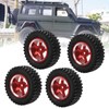 MN86 1/12 CarRed Aluminum Wheel Hub Rubber Tire RC Parts
