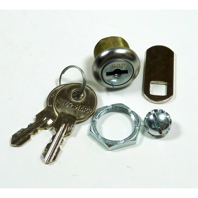 4/Pk 5/8" Double Bitted Cam Lock with 6-Disc Tumbler, Keyed