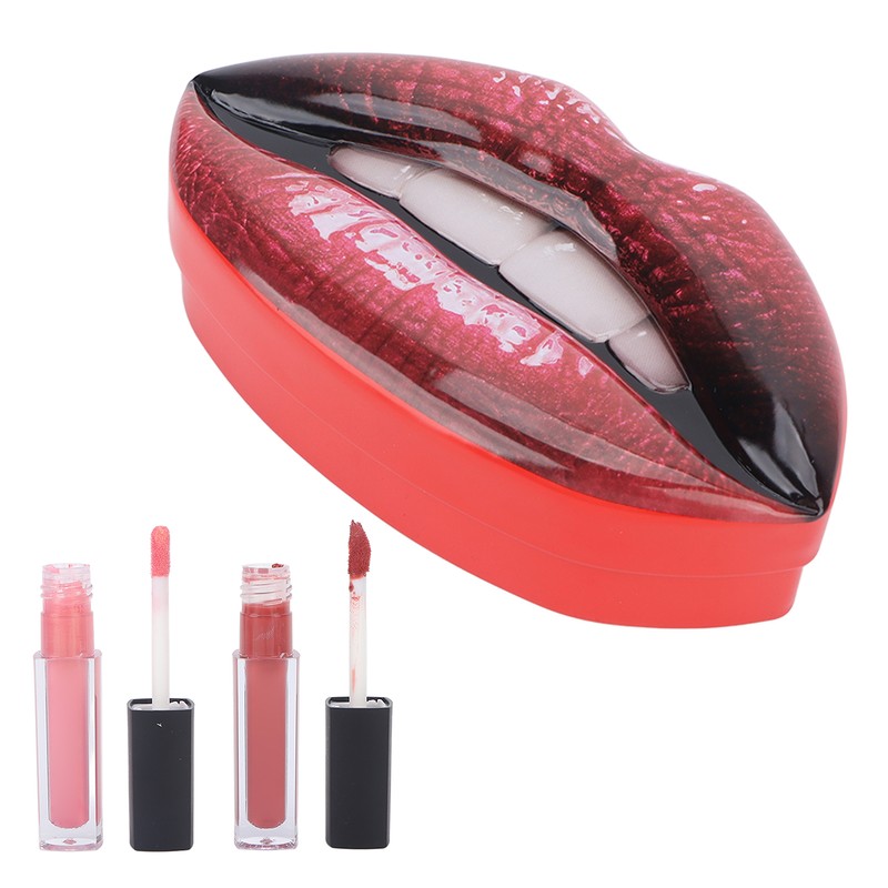 Lip Gloss Set Matte Glitter Liquid Lipstick Lip Liner Long