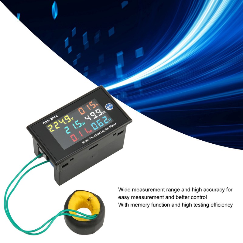AC Meter Single Phase LCD Digital AC Panel Meter Voltage