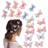 18Pcs Butterfly Clips Small Hair Clips with Rhinestones for Teens