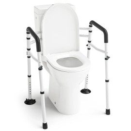 WAYES US Toilet Safety Rails Adjustable Toilet Safety Frame for Elderly, Max.300 Lbs#