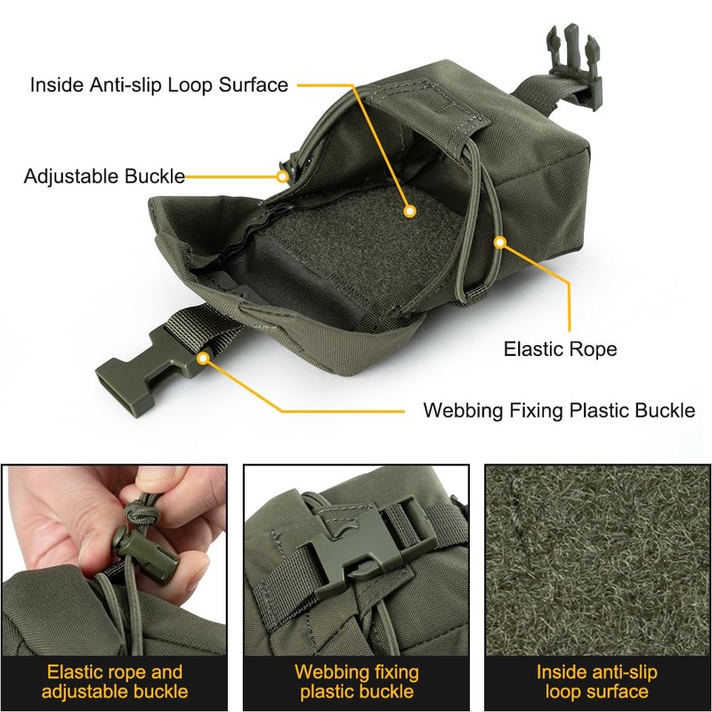 IDOGEAR Tactical Frag Grenade Pouch MOLLE Tool Pouch Ultility EDC
