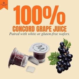 Discovery Products Communion Plus + Cups will simplify your communion experience: 100% Concord Grape Juice & Wafer - Box of 100 - Premium Quality - Made in the USA
