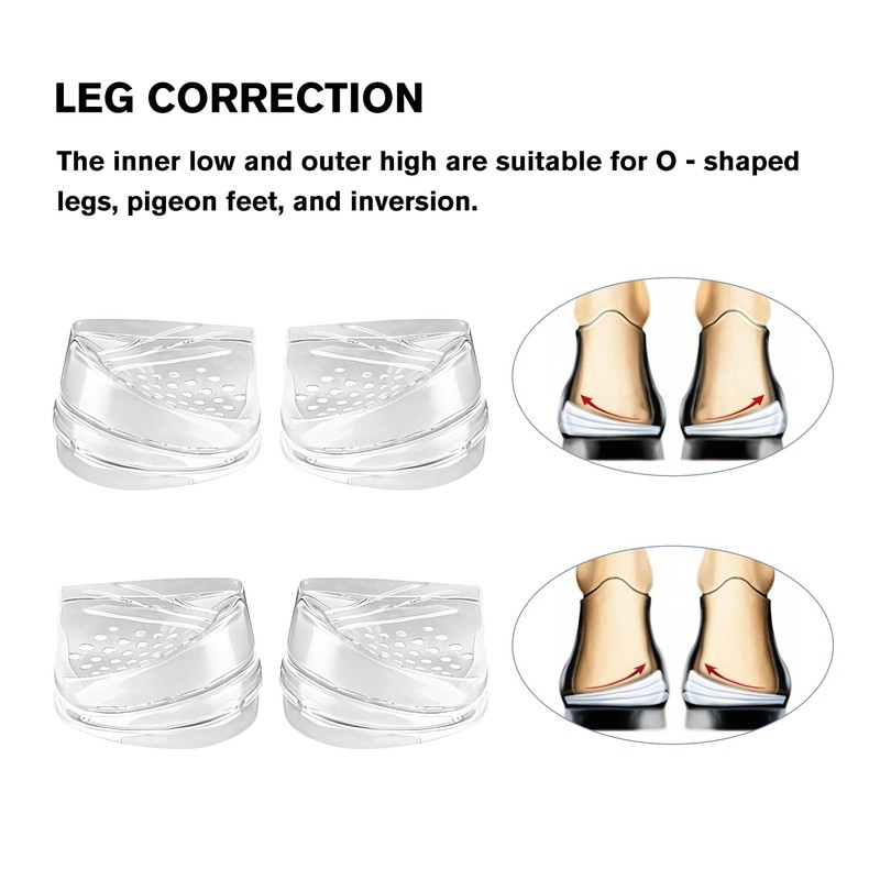 3 Layers Adjustable Heel Wedge Corrective Insoles, 1 Pairs Overpronation