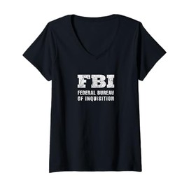 Womens FBI Federal Police Law Enforcement V-Neck T-Shirt
