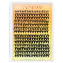 Lash Clusters 280pcs 30D/40D Individual Lashes DIY Lash Extensions Cluster Lashes Mixed Tray Soft Eyelash Clusters (30D/40D-0.07D-Mix8-14)