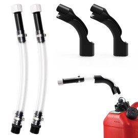 Solaradgy 2 PCS Racing Fuel Jug Hose Racing Fuel Filler Hose with 2 PCS Hose Bender, Transparent Gas Can Hose Anti-Leak Racing Hose with Large Grid Filter Element for Scribner Fuel Jugs Gas Can Hose.