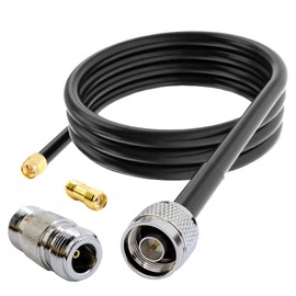 Low Loss Coaxial Cable GB58 N to SMA Jumper N Male to SMA Male with 2X N SMA Adapter Kit for 3G 4G 5G LTE Antenna Ham Radio GPS WiFi (10 Feet)